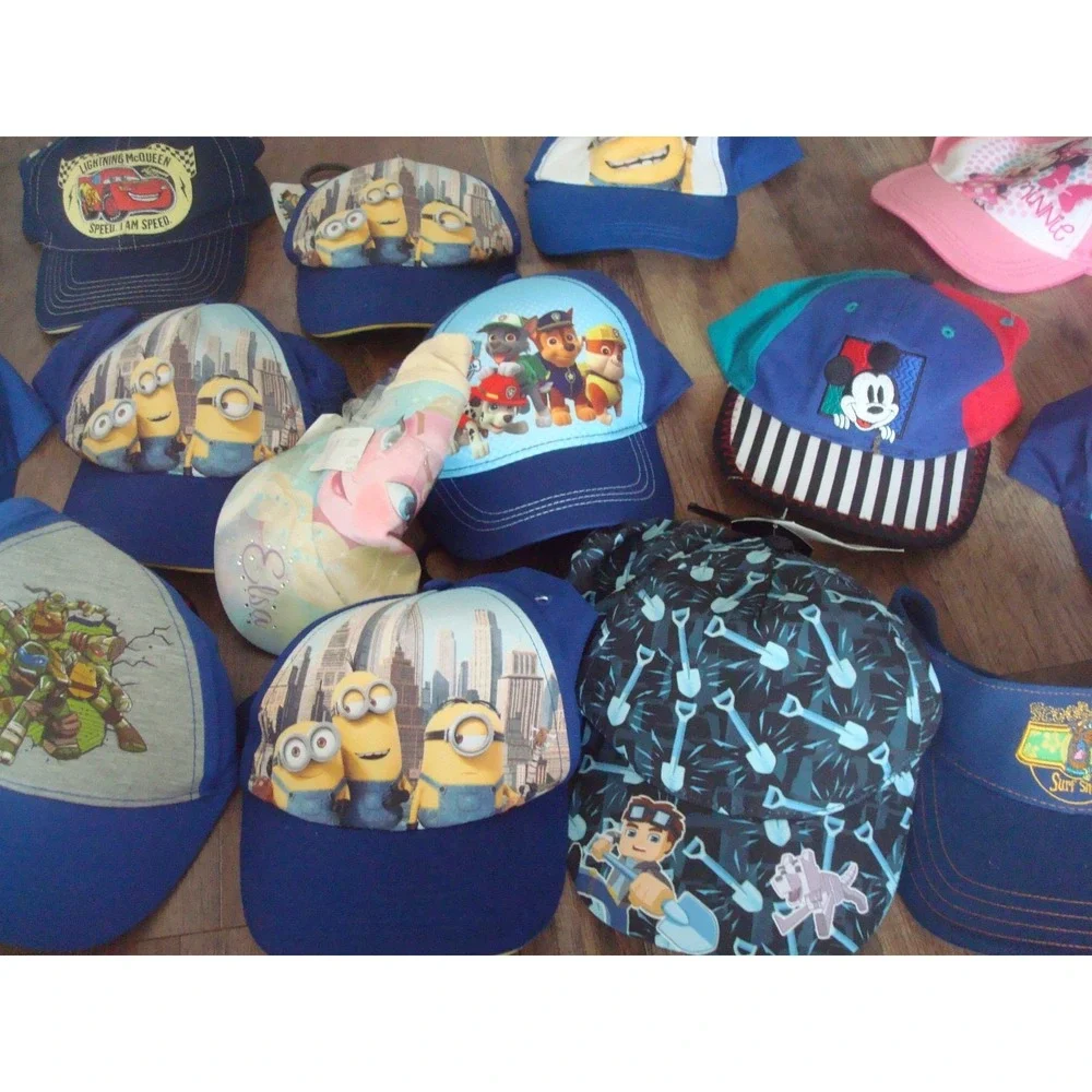 16HAT‎ LOT DISNEY MINIONS PAW PATROL BUNDLE CAP HAT 90S VINTAGE 00S Y2K M1